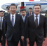 6月7日，国家主席习近平乘专机抵达哈萨克斯坦共和国首都阿斯塔纳，开始对哈萨克斯坦共和国进行国事访问并出席上海合作组织成员国元首理事会第十七次会议和阿斯塔纳专项世博会开幕式。习近平在机场受到哈萨克斯坦第一副总理马明等热情迎接。新华社记者 庞兴雷 摄 - 哈尔滨新闻网